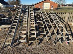 6 stk. Alu.stiger / 6 pcs. aluminum ladders.