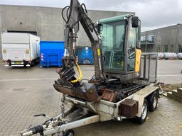 Volvo EC18C minigraver med Variant maskintrailer / excavator with trailer