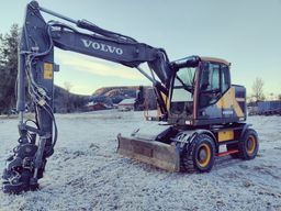 VOLVO EWR150E 2023 MOD WHEEL EXCAVATOR MED GULLSERVICE AVTALE SMP ST 18 ROTORTILT